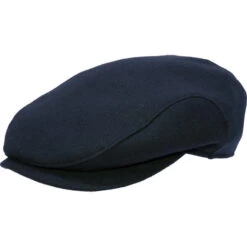 Wigens Carl Wool Longshoreman Cap With Earflaps -Bailey Store 10001368 Wigens Caps Navy