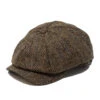 Wigens Stuart Harris Tweed Newsboy Classic Cap -Bailey Store 101531S OliveHerringbone