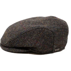 Wigens Gunter Harris Tweed Slim Ivy Cap 5 Wigens Gunter Harris Tweed Slim Ivy Cap -Bailey Store 101706 anthracite side