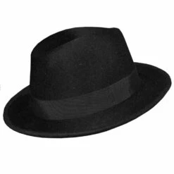 Barbisio Bing Wool Felt Fedora -Bailey Store 20004 Fedora Hats Black