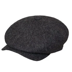 Jonathan Richard Grey Herringbone Motor Driver Cap