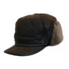 Crown Cap Renfrew Leather Shearling Cap -Bailey Store 286367 Caps Mens Womens Brown