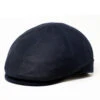 Alfonso D'Este Caserta Leather Pub Cap -Bailey Store 29663 Navy
