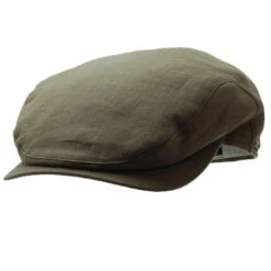 Wigens Sven Linen Longshoreman Cap - 6 Colors -Bailey Store 90406 520785 Wigens Hats Olive