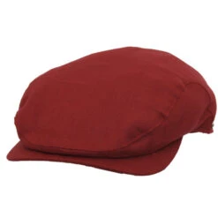 Wigens Sven Linen Longshoreman Cap - 6 Colors -Bailey Store 90406 620735 Wigens Hats Red