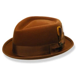 Biltmore LA Fedora Hat -Bailey Store BF5551 Biltmore Hats Cognac