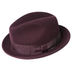 Bailey Bogan Fedora -Bailey Store Bailey 37172BH BURGUNDY