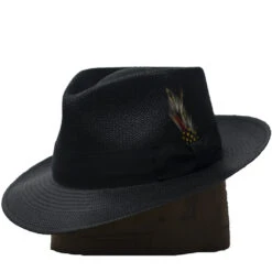 DelMonico Bogart Panama Fedora By Capas 10 DelMonico Bogart Panama Fedora By Capas -Bailey Store BogartPanama Black