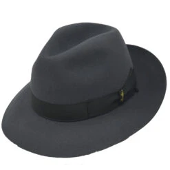 Borsalino Bellagio Fur Felt Hat -Bailey Store Borsalino Bellagio CharcoalGrey