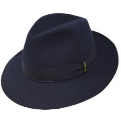 Borsalino Bellagio Fur Felt Hat -Bailey Store Borsalino Bellagio DarkBlue