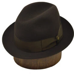 Borsalino Francesco Fur Felt Fedora -Bailey Store Borsalino Franchesco Brown