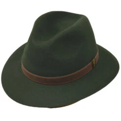 Borsalino Marco Casual Crusher Hat 11 Borsalino Marco Casual Crusher Hat -Bailey Store Borsalino Marco ForestGreen