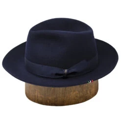 Borsalino Limited Edition Flag Fur Felt Fedora -Bailey Store Borsalino SpecialEdition Navy2