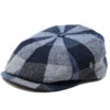 City Sport Remy Slim Newsboy Cap 2 City Sport Remy Slim Newsboy Cap -Bailey Store CS 4489 NavyPlaid