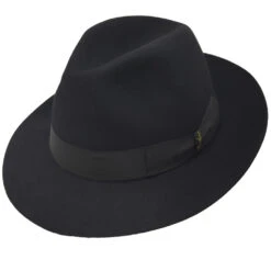 Borsalino Classic Fedora Hat -Bailey Store ClassicFedora Black