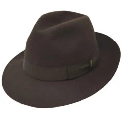 Borsalino Classic Fedora Hat -Bailey Store ClassicFedora Brown