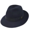 Borsalino Classic Fedora Hat 2 Borsalino Classic Fedora Hat -Bailey Store ClassicFedora Navy