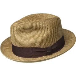 Bailey Craig Braided Fedora -Bailey Store Craigh Tan