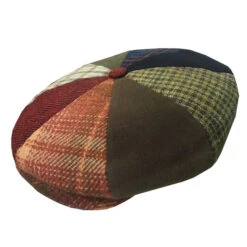 DelMonico 8/4 Tweed Patchwork Cap By Doria