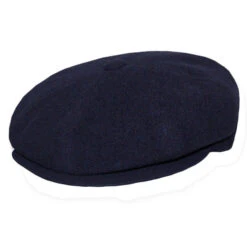 DelMonico Wool/Cashmere Newsboy Cap By Doria 9 DelMonico Wool/Cashmere Newsboy Cap By Doria -Bailey Store D01794706 Caps Mens Womens Navy
