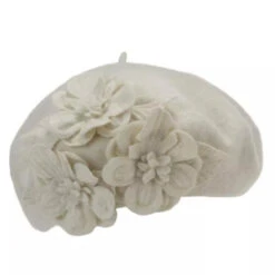 Betmar Flower Beret -Bailey Store D515 Hats for Women WWhite