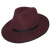 DelMonico Gilmore Fur Felt Blend Fedora -Bailey Store DELGILMORE DelMonico Burgundy