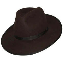 DelMonico Gilmore Fur Felt Blend Fedora -Bailey Store DELGILMORE DelMonico Chocolate