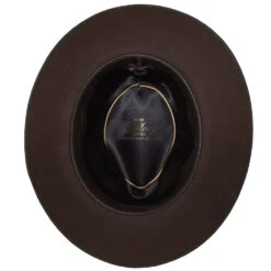 DelMonico Gilmore Fur Felt Blend Fedora -Bailey Store DELGILMORE DelMonico Chocolate Inside