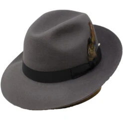 DelMonico Esquire Fur Felt Fedora By Capas -Bailey Store DF2019 I DarkGrey