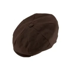 DelMonico Newsboy 100% Linen Cap -Bailey Store DHNewsBLinen Brown