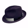 DelMonico Blues Fur Felt Fedora -Bailey Store DMBlues delmonico hats caps Aubergine