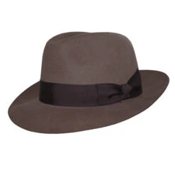 DelMonico Classico Fur Felt Fedora -Bailey Store DMClassico delmonico hats caps Taupe