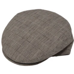 DelMonico Italian Ivy Linen Windowpane Cap