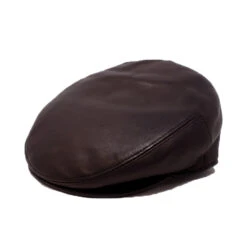 DelMonico Italian Leather Ivy Cap By Capas -Bailey Store Del 2021a Brown