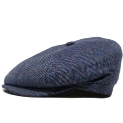 DelMonico Italian Silk Palermo Newsboy Cap By Capas 8 DelMonico Italian Silk Palermo Newsboy Cap By Capas -Bailey Store Del SS2020E Blue Side