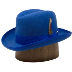 DelMonico Wool Felt Homburg By Capas -Bailey Store DelGod Royal