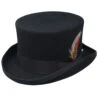 DelMonico Wool Felt Top Hat -Bailey Store Delmonico TopHat Black