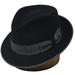 Dobbs Hashtag Wool Felt Fedora -Bailey Store Dobbs Hastag Black