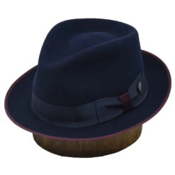 Dobbs Hashtag Wool Felt Fedora -Bailey Store Dobbs Hastag Navy 2