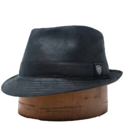 Dobbs Urban 67 Poly Leather Trilby -Bailey Store Dobbs Urban67 Black