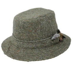Hanna Irish Tweed Walking Hat -Bailey Store Hanna WalkingHat GreenMossTweed