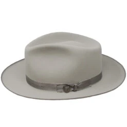 Dobbs Herrington Fur Felt Fedora -Bailey Store Herrington Side LightGrey