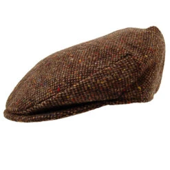 Hanna Irish Tweed Flatcap -Bailey Store IT168 Caps Mens Womens Brown