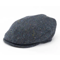 Hanna Irish Tweed Flatcap -Bailey Store IT168 Hanna Hats OceanBlue
