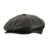 DelMonico Lambskin Leather Newsboy Cap -Bailey Store IT174 Capas Black