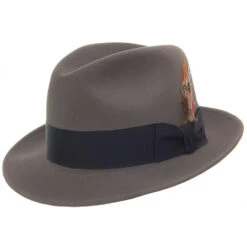 Stetson Saxon Fur Felt Fedora -Bailey Store IT19 Stetson Hats Caribou