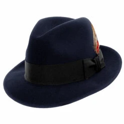 Stetson Saxon Fur Felt Fedora -Bailey Store IT19 Stetson Hats Midnight