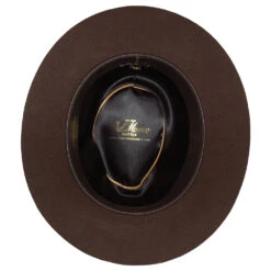 DelMonico Santiago Downbrim Fedora -Bailey Store IT1908 DelMonico Brown Inside