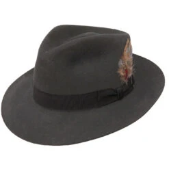 Stetson Chatham Fur Felt Fedora -Bailey Store IT503 Stetson Hats Graphite