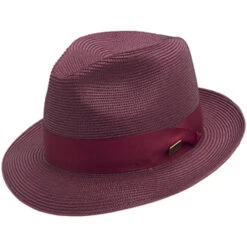 Dobbs Rosebud Straw Hat -Bailey Store IT552 Dobbs Hats Burgundy